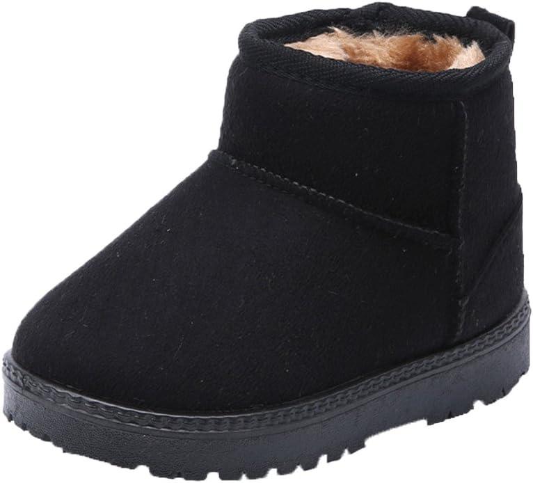 MK MATT KEELY Winter Boots Boys Girls Soft Warm Shoes Toddler Black Snow Boots (11 Little Kid)