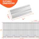 5Packs 7mm Round Cooking Grid Grates with 5Packs Stainless Steel Flame Tamer Heat Plates Replacement Parts for Blaze BLZ-3 BLZ-4 BLZ-5,3, 4, 5 Burner Blaze Grill Models