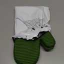 KITCHENAID Ribbed Soft Silicone Oven Mitt 2-Pack Set, 7.5"x13", Matcha
