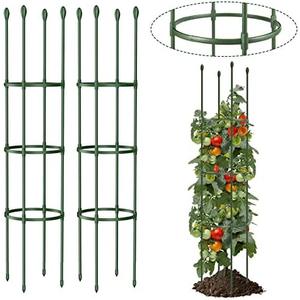 LOMNYIY Garden Trellis, Tomato Cage Tall Plant Support Climbing Vines Flowers Stands Cucumber Trellis Plant cage(Tall 55.1 inches，2 Pack)