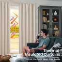 BGment Linen Blackout Curtains for Bedroom, 84 Inches Long Black Out Drapes Room Darkening with Rod Pocket for Living Room Insulated, 2 Panels, Each Panel 52 Inch Wide
