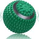 Vibrating Massage Ball 4-Speed High-Intensity Fitness Yoga Massage Roller, Relieving Muscle Tension Pain & Pressure Massaging Balls (Green)