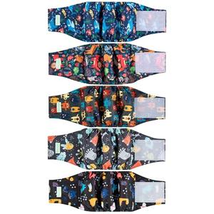 wegreeco Small Dog Diapers Male,Reusable Belly Bands for Male Dogs,Washable Doggie Puppy Diapers Wraps,Medium Large Size(5 Pack Large)