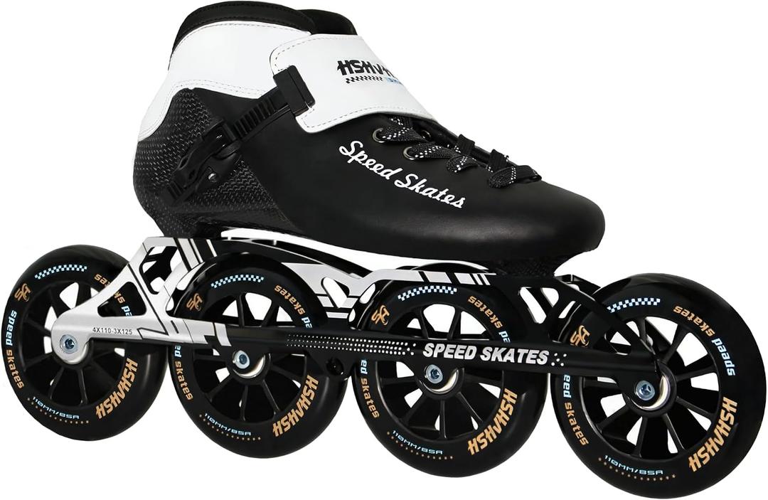 Inline Speed Skates for Women Men, Professional Carbon Fibre Roller Skates Blades for Female Male, High Performance Fitness Inline Skates