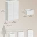 SONGMICS Dresser for Bedroom, Chest of Drawers, Steel, MDF, 10 Non-Woven Fabric Drawers, Storage Organizer Unit, Closet, Entryway, Cloud White and Snow White ULGS125W01S