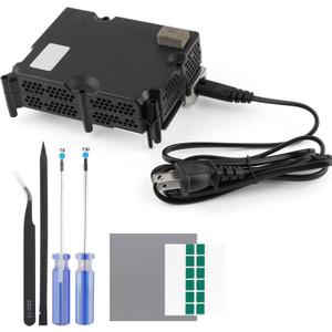 for Xbox Series S Power Supply Replacement for Xbox Series S Internal Power Supply Source with AC Adapter Console Accessories Parts with Power Cable Fixing Repair Tools, Black