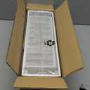 3 Pack Cable Management Box, Metal Mesh Cord Organizer Box for TV Wires, Electrical Hiding, Power Strip  Under Desk Cable Storage Box with Cable Clips&Reusable Cable Ties for HomeOffice - White