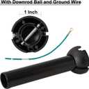 48 Inch Black Ceiling Fan Downrod Kits With Hanger Ball&Ground Wire