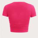 SOLY HUX Women's Y2K Vintage Graphic Tees Letter Printed Cropped Tee Short Sleeve Crop T-Shirts (L)