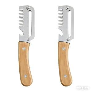 Kitchen multifunctional vegetable peeler 3 in 1, ultra-sharp stainless steel blade, suitable for peeling fruits and vegetables, with bottle opener, (2PCS)