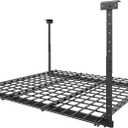 45-Inch x 45-Inch Overhead Garage Storage Rack, 17"-28" Height Adjustable Garage Ceiling Storage Racks, Heavy Duty Storage Organizer System, 250LBS Weight Capacity, Black