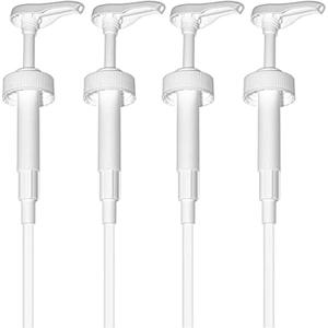 Gallon Pump Dispenser - for Plastic or Glass Bottles  Heavy-Duty Leak Proof for Commercial and Household Use - Plastic Pump for 1 Gallon Jug  Non-BPA Plastic (Pack of 4)