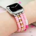 JR.DM Beaded Bracelet Compatible with Apple Watch 40mm 38mm 41mm 44mm 42mm 45mm 46mm Women Kids Girls Singer Inspired Bracelets Cute Handmade Strap for iWatch Series 11/10/9/8/7/SE/6/5/4/3/2/1