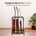 CAHAYA Multi Guitar Rack 3 Holder Display Stand with Thick Rubber Padding