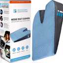 Memory Foam Car Seat Cushion for Driving - Ergonomic Wedge Cushion for Back Pain, Sciatica Relief - Non-Slip Truck Seat Pad for Long Sitting - Office Chair Support 17.5 x 15 x 3.5