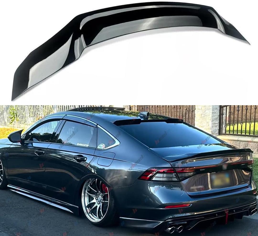 Rear Spoiler Fits 2023-2026 Honda Accord 11th Gen, Gloss Black - WheelX