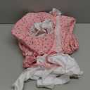 Aoiviss Girls Pioneer Costume Floral Colonial Prairie Dress for Little Kids with Apron and Bonnet (Pink, 12-13/160)