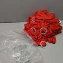 Pack of 50 Spandex Red Chair Sashes for Wedding Chair Bows Ties Stretch Chair Bands with Silver Buckles for Party Birthday Engagement Banquet Christmas Event Decorations (Red)