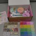 5mm Glass Beads Bracelet Making kit, 96 Colors 12800pcs Glass Seed Beads Friendship Beads for Bracelets Crystal Waist Bead with String Cords Letter Bead Charms for DIY Jewelry Making Crafts