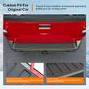 powoq Rear Bumper Step Pad Compatible with 2022-2025 Ford Maverick Tailgate Sill Cover Rear Door Entry Guard NO Lariat TPE Step Protector Replacement for 2022 2023 2024 2025 Ford Maverick Accessories
