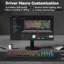 AULA F99 Pro Wireless Mechanical Keyboard-Silent Version,BT5.0/2.4GHz/USB-C Hot Swappable Custom Keyboard,Gasket Structure,Pre-lubed Linear Switches RGB Backlit Computer Gaming Keyboards,Black