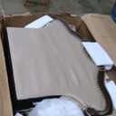 Lexicon Traditional Sofa Chair for Living Room Accent Chair with Tufting, Queen Legs in Cherry Finish with Gold Tipping, Upholstered Armchair Comfy Chair for Bedroom/Office/Waiting Room, Brown