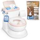 Jool Baby Real Feel 2-in-1 Potty with Wipes Storage, Flushing Sounds & Disposable Liners - Realistic Toilet - Easy to Clean & Assemble (Pink)