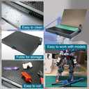 Gundam Model Kit Tools, Portable Worktable for Model Building, Work Table with Movable Drawer, Pliers Rack, Display Version, Dual Craft Cut Mat, Suitable for Cut and Grind Assembly,KJ018