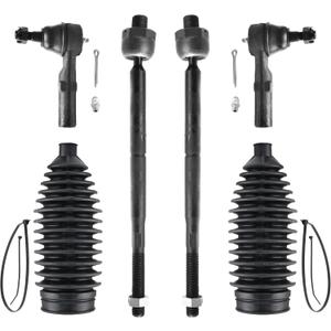 6pcs Front Steering Kit Tie Rod End Inner and Outer and Boots for RWD Chrysler 300 2005-2010 and RWD Dodge Challenger Charger Magnum 2005-2010