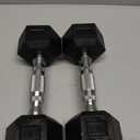 PAPABABE HEX Dumbbell Set 7.5lb 2pc, Rubber Encased Home Gym Dumbbells, Exercise & Fitness Weights Dumbbells for Women & Men, Hand Weight for Strength Training