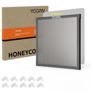 YOOPAI Honeycomb Laser Bed 500x500mm Honeycomb Working Table with Aluminum Panel for Laser Cutter Engraver Accessories, Desktop Protection, Fast Heat and Smoke Dissipation 19.7"x19.7"