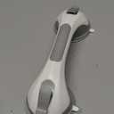 LEVERLOC Shower Grab Bar, 12 Inch Suction Grab Bars for Bathtubs, Shower Handle Handrail for Seniors Bathroom Safety Grip for Elderly, Heavy Duty No Drilling Removable, Grey (Gray)