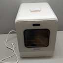 AIRMSEN Portable Countertop Dishwasher with 5L Water Tank, Mini Dishwasher with 14.6 Narrow & 20.1 Deep Design, 9 Programs, 24H Delay Start & 360 Dual Spray, No Hookup Needed, C01, White (4 Place Settings)