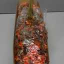 RECUTMS 8 Bundles Artificial Fall Flowers No Fade Faux Autumn Plants, Fake Indoor Outdoor Greenery Decorations for Thanksgiving Christmas Wedding Party Home Garden Fireplace Dcor (Green Orange)