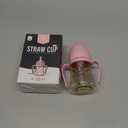 GROSMIMI Spill Proof no Spill Magic Sippy Cup with Straw with Handle for Baby and Toddlers, Customizable, PPSU, BPA Free 6 oz (Pink)