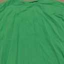 Tankaneo Womens Oversized T-Shirts Summer Casual Ribbed Knit Tunic Tops | Short Cap Sleeve,Textured,Loose Fit Tees,Side Slit,Crew Neck,Solid (Green, XL)