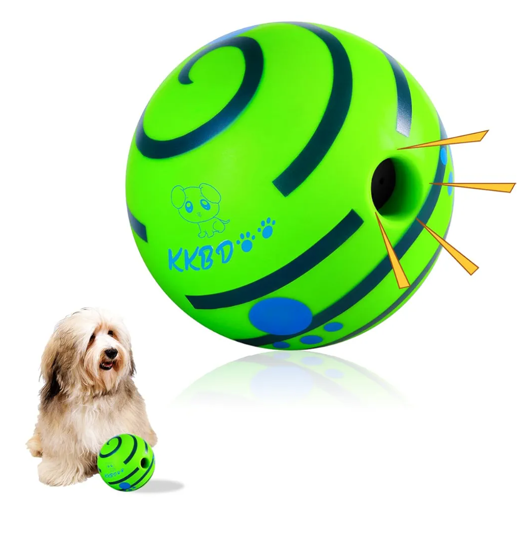 HYQ Interactive Squeaky Dog Ball - 2.75 Inch Toy for Small, Medium, Large Dogs and Puppies to Keep Them Busy , Pack of 2