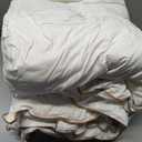 Down Comforter King Size All Season Medium Weight Fluffy White Duvet Insert, Warm Feather Bedding, Soft 100% Cotton Cover, 90x106 Inch