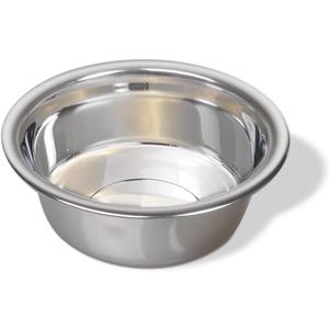 Van Ness Pets Medium Lightweight Stainless Steel Dog Bowl, 32 OZ Food And Water Dish, Natural 2 Pack