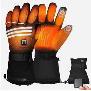 Heated Gloves for Men Women, Rechargeable 5000mAh Windproof Battery Electric Gloves Camping Hand Warmers, Touchscreen for Motorcycle Outdoor Skiing Cycling Hiking Working, L