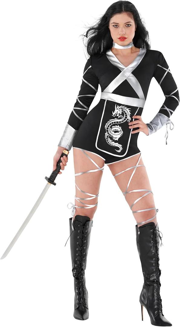 Morph Ninja Women's Costume - Adult Ninja Womens Costume for Halloween (XX-Large)