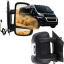Right Passenger Side Mirror Compatible with 2014-2026 Ram Promaster 1500/2500/3500 with Power Glass Heated turn signal light manual folding Replace#CH1321376 5VE98JXWAD(8Pins)