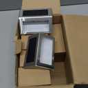 JSOT Outdoor Fence Lights,12 Pack Solar Powered Deck Lights Waterproof Stairs Light Stainless Steel Security Wall Lamps for Step Walkway Patio Garden Pathway - Cool White