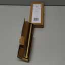 Ivilon Side Window Short Curtain Rod - End Cap Style Design 1 Inch Pole. 16 to 28 Inch Color Warm Gold