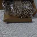 Christmas Glitter Stems 24pcs Artificial Pine Tree Picks for Christmas Tree Ornaments fillers, DIY Xmas Wreath, Crafts, Garland, Holiday, Party, Wedding and Home Decoration (Champagne Gold)