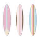 Zzbakress 3 Pieces Cute Surfboard Wall Decor Beachy Room Decoration Wood Surfboard Wall Hanging Sign Beach Themed Room Decor Room Decor for Living Room Bedroom Bathroom (Medium)