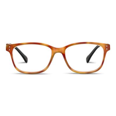 Women's Nature Walk-Amber Tortoise/Black +2.75 Soft Square Reading Glasses