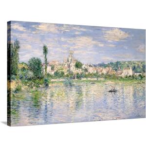ART.COM Stretched Canvas Print Vetheuil in Summer by Claude Monet, 36" x 24"