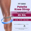 Fit Geno Knee Strap Patella Band : Patellar Tendon Support Brace for Pain Relief Men Women Basketball Tendonitis Jumper Knee Osgood Schlatter Running Football Hiking 2 Pack(Grey)