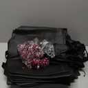 Landical 72 Pcs Pink Cheerleading Gifts 24 Cheer Bags Portable 24 Pom Pom Keychain 24 Cheerleading Bracelet Canvas Makeup Bag Bulk Cheer Gifts Female Teammates Toiletries Accessories